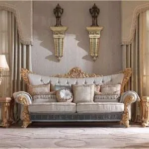 Elevate Your Living Space with OE-Fashion's Gilded Classic Tufted Sofas | Global Shipping