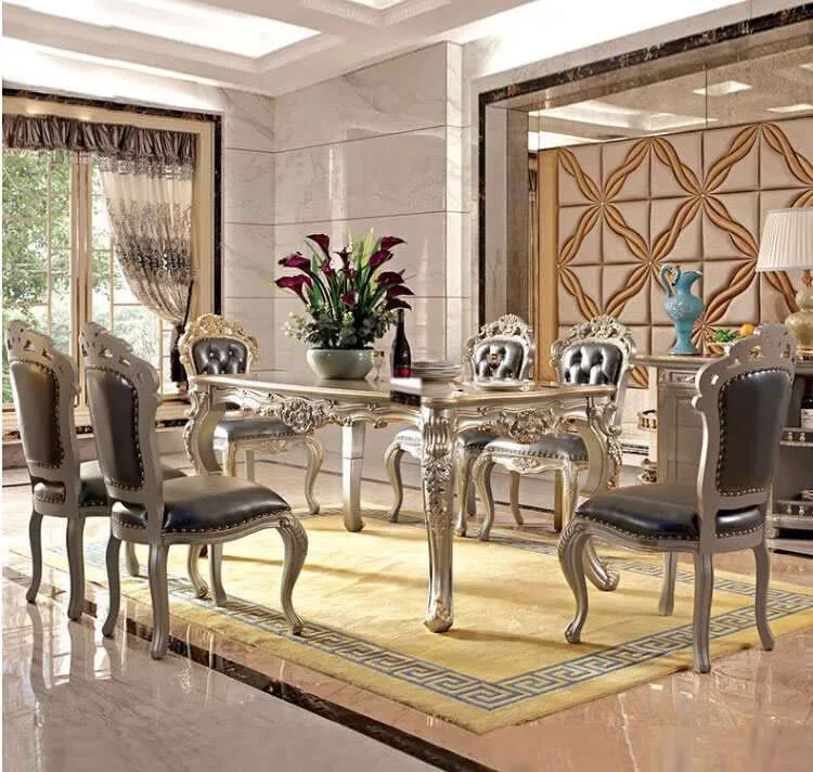 Baroque Brown Leather Sofa with Champagne Gold Scrollwork interior perspective – Sofas & Couchs design