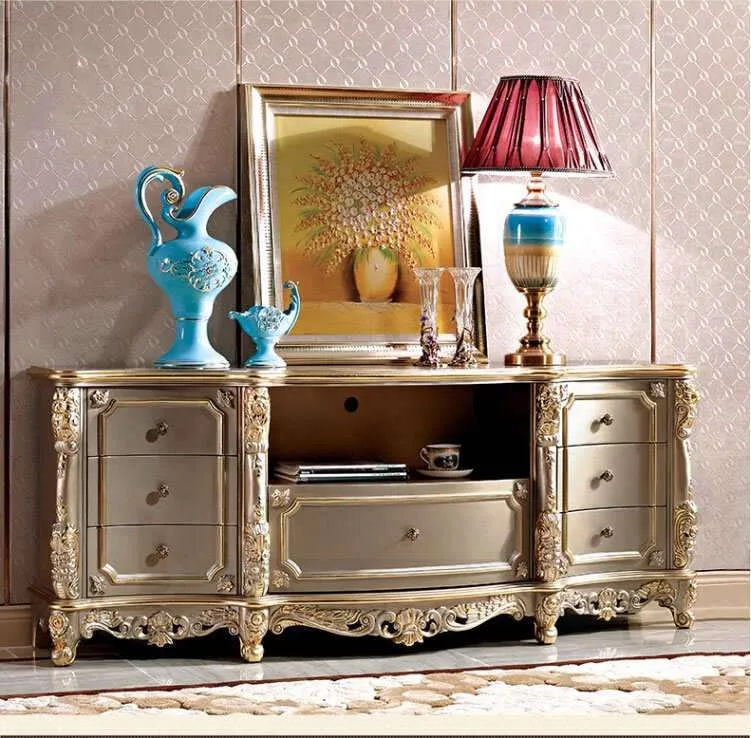 Baroque Brown Leather Sofa with Champagne Gold Scrollwork detail view – Sofas & Couchs design
