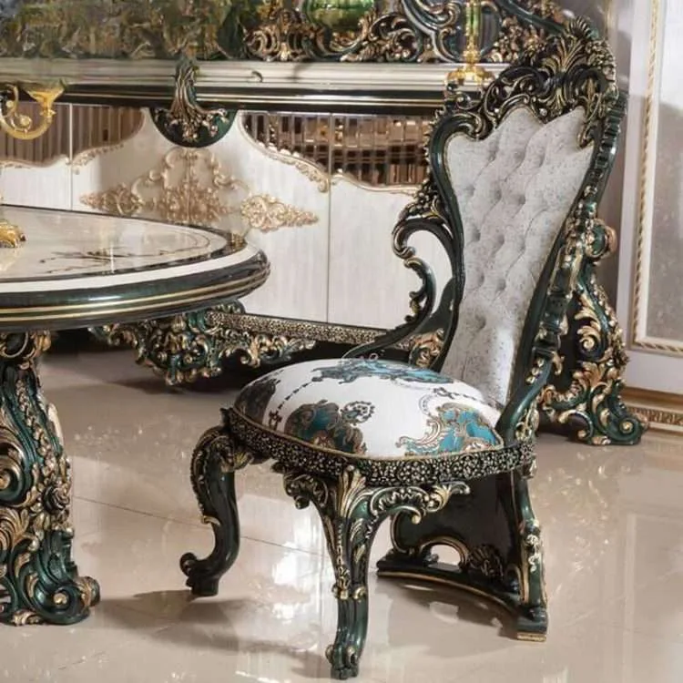 Elegant Classic Oval Dining Table Set for 6 - Image 5