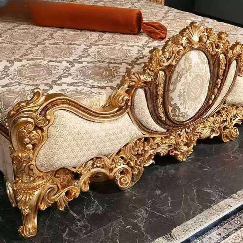 Bespoke Grand Baroque Gilded Bedroom Suite – Royal Joinery detail view – Beds design