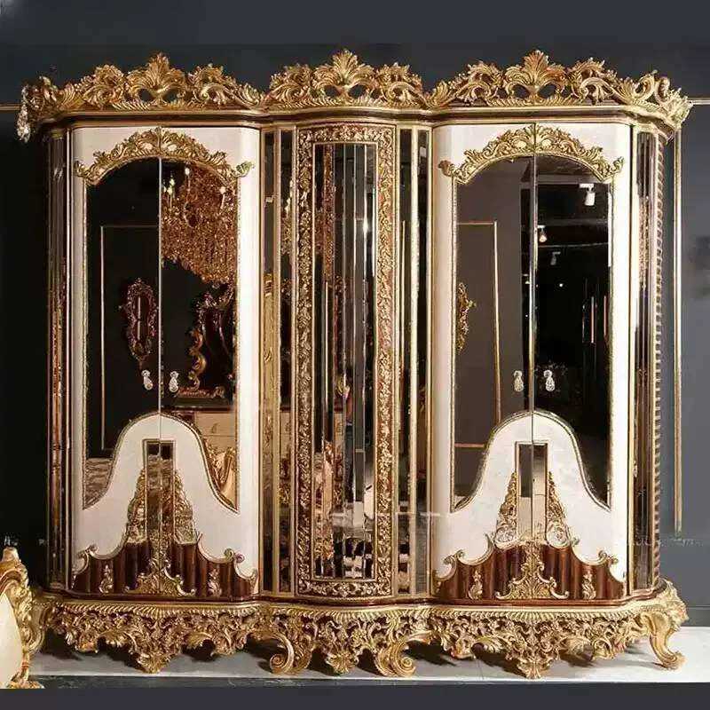 Bespoke Grand Baroque Gilded Bedroom Suite – Royal Joinery material texture – Beds design