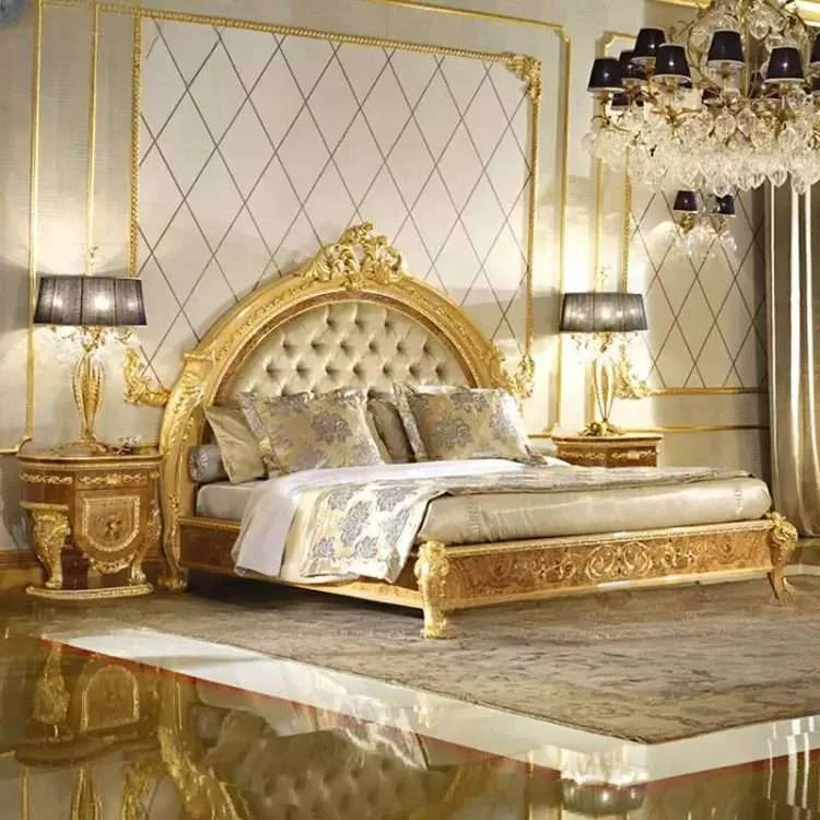 Vintage Gold Queen Bed Frame: A Statement of Elegance - Image 2