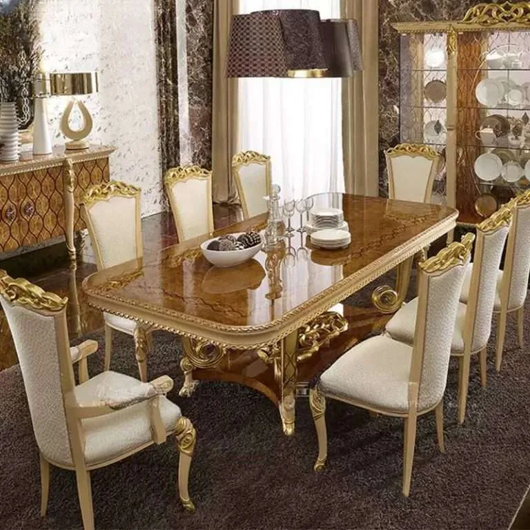 Host Large Gatherings in Style with Our 10-Seater Solid Wood Table