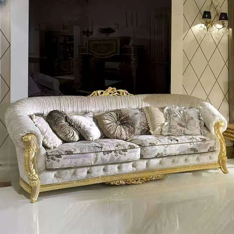 Bespoke Hand-Carved Gilded Sofa Suite: Classical Seating