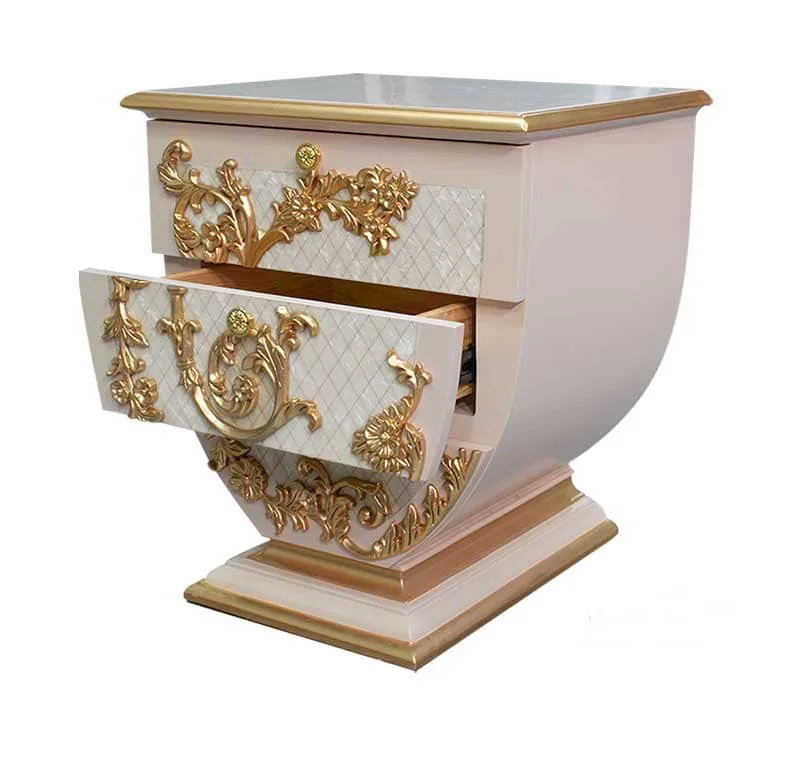 Solid Wood French Queen Bed with Hand-Carving - Image 6