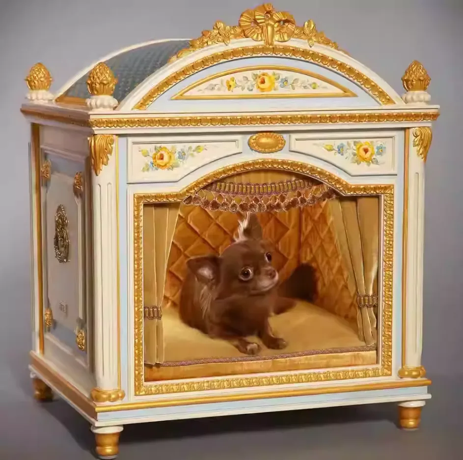 Bespoke Neoclassical Pet Pavilion: Architectural Pet Furniture detail view – Pet Furniture design