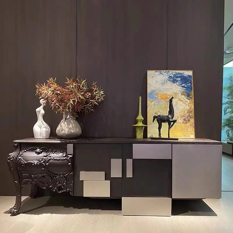 Luxury Geometric Sideboard: Art Meets Storage