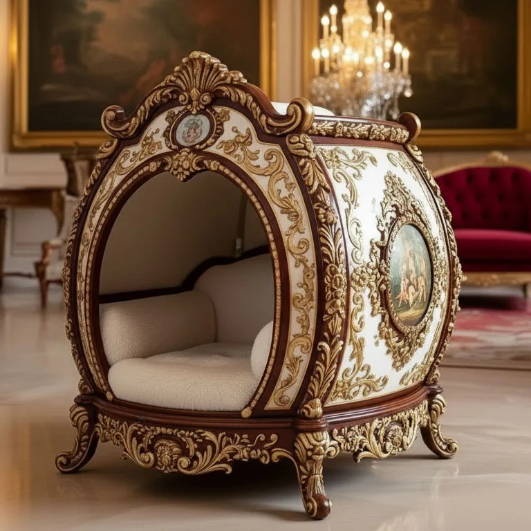 Bespoke Baroque Carved Pet Sanctuary: Period Joinery
