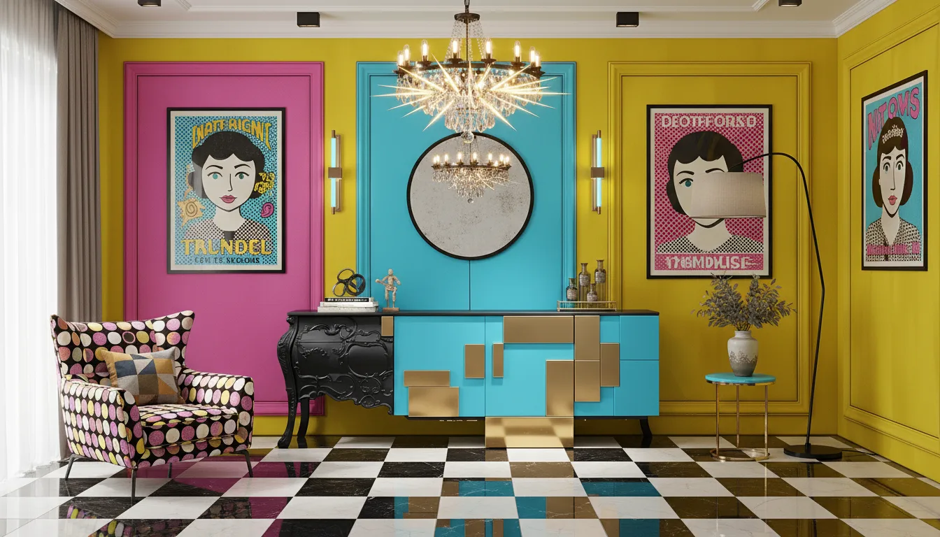 Luxury Modern Sideboard | Geometric Design Buffet