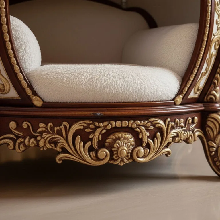 Bespoke Baroque Carved Pet Sanctuary: Period Joinery interior perspective – Pet Furniture design