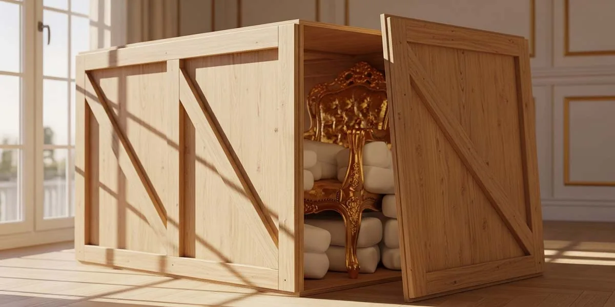 Expertly crated and cushioned for a worry-free journey to your home.