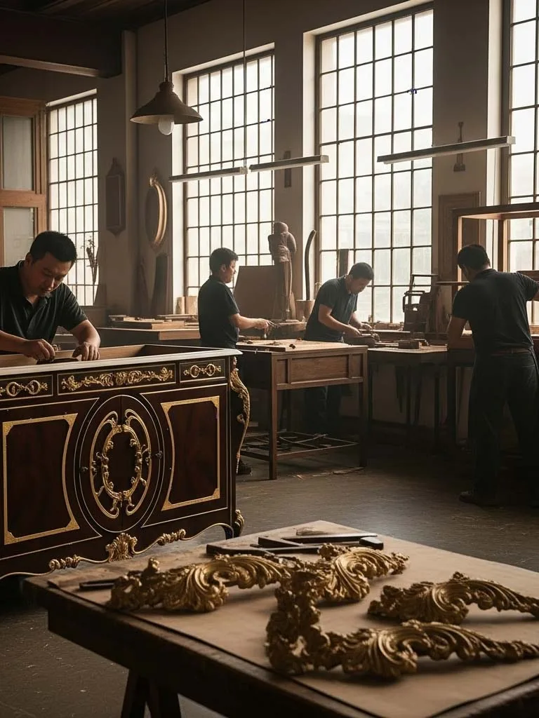 European classical bespoke furniture workshop