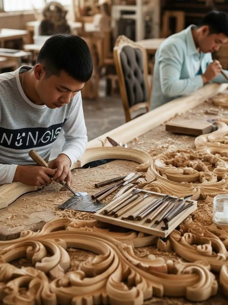 European classical bespoke furniture workshop