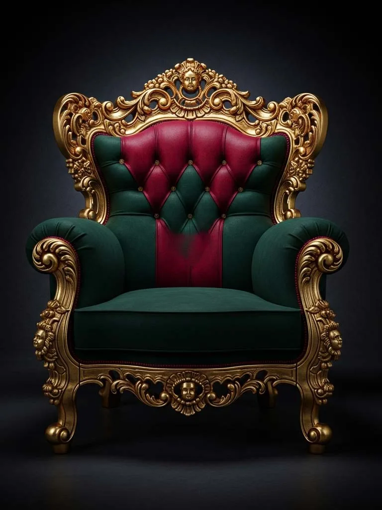 Imperial Baroque Armchair hand-carved details