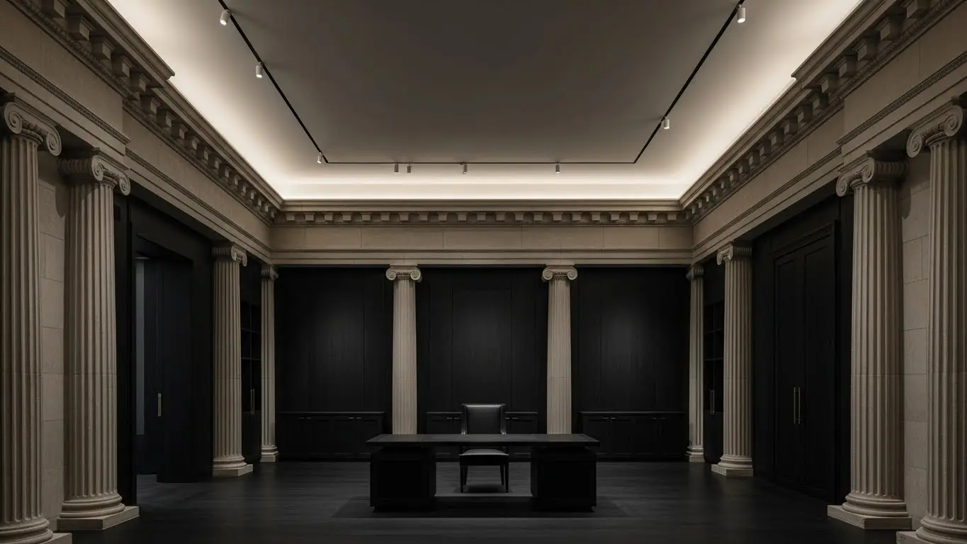 Grand executive office desk and luxury workspace