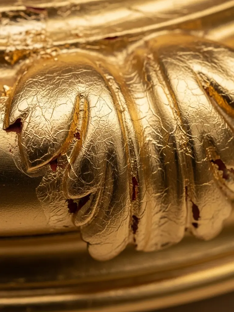 The Journey of Creation 5 Artisan applying gold leaf to furniture detail