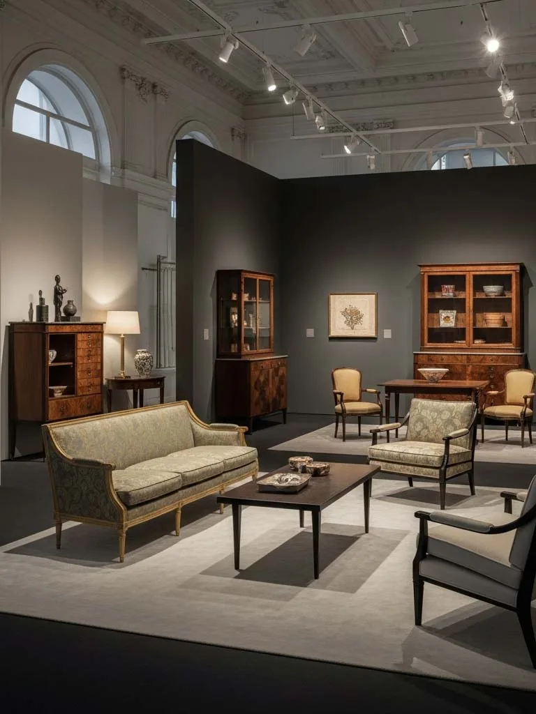 Bespoke European classical furniture installation coordinated across international architectural projects