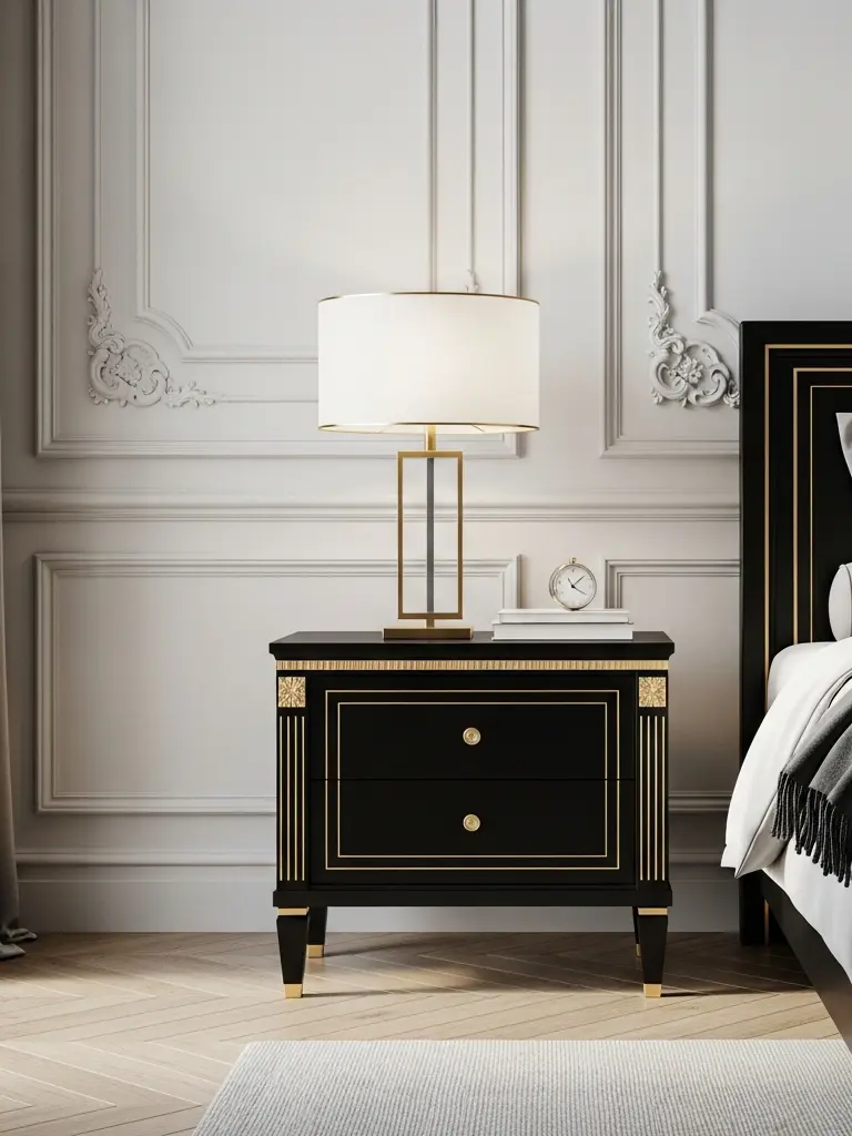 Luxury bedside nightstands