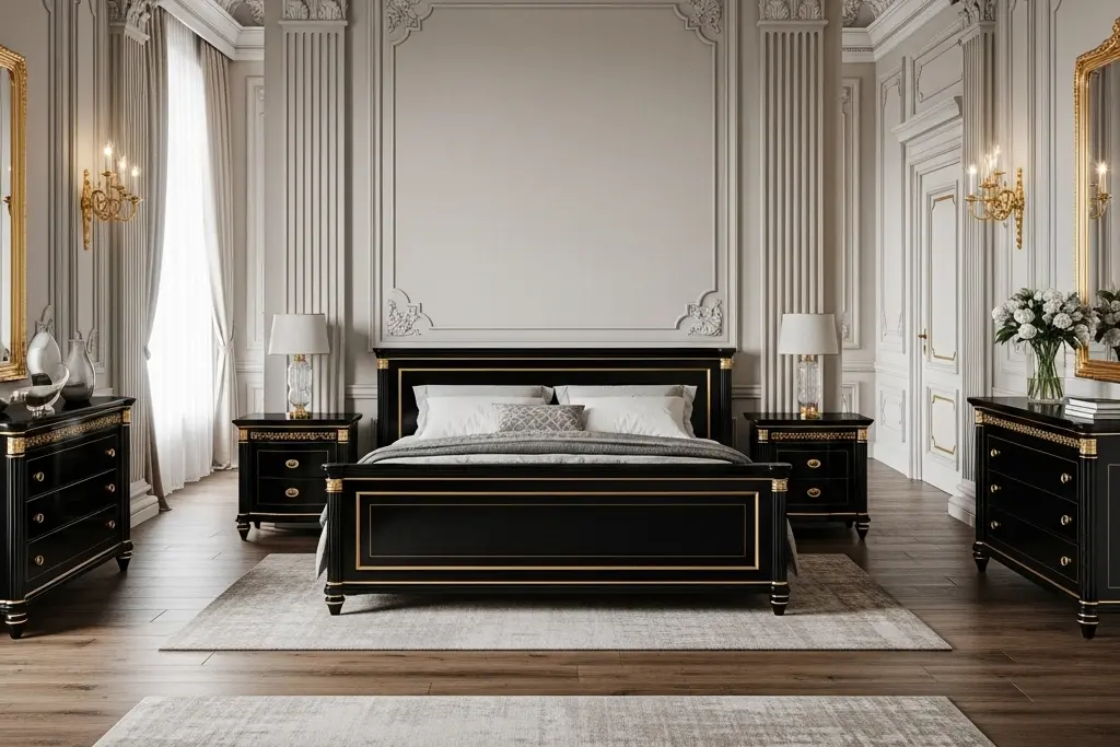 Royal master bedroom suite interior design