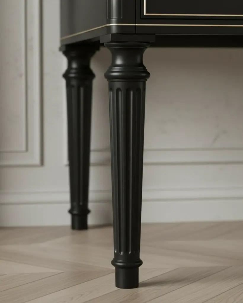 Architectural detail of Neoclassical furniture structure