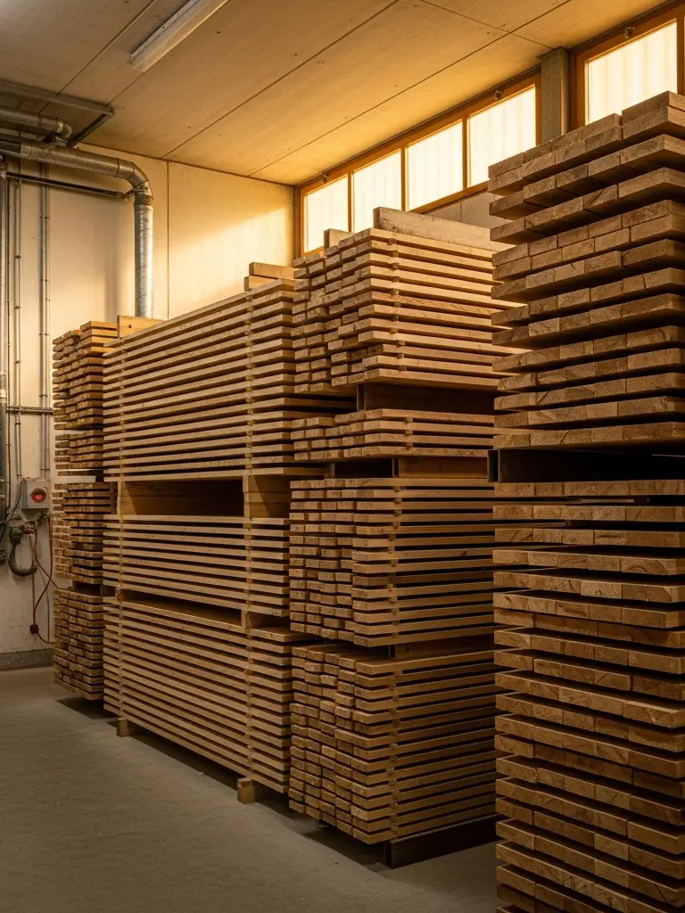 The Journey of Creation 2 Kiln-dried European beech wood stack