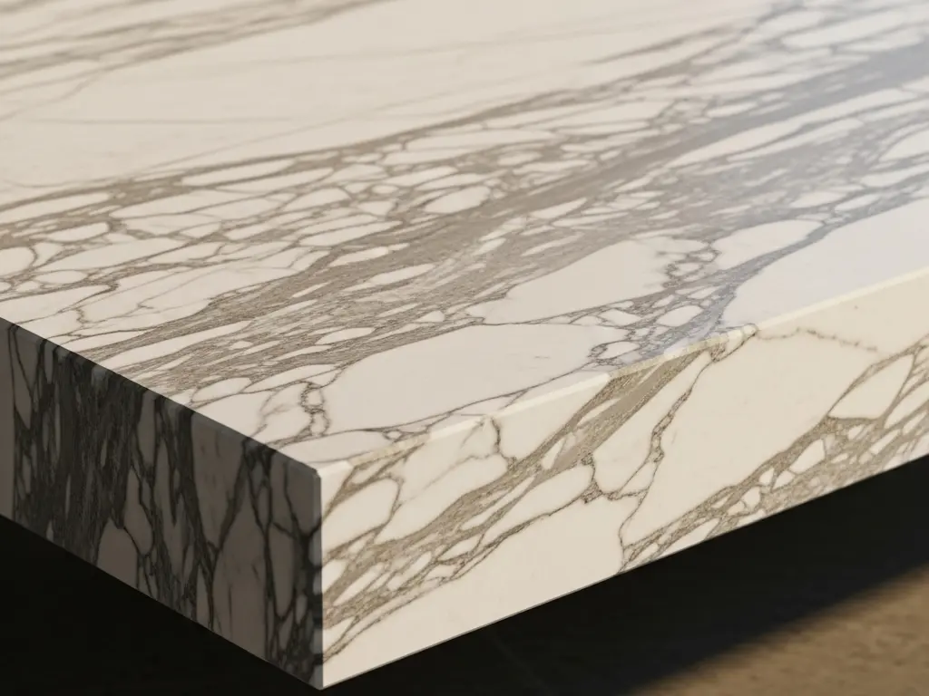 Natural marble table top texture detail