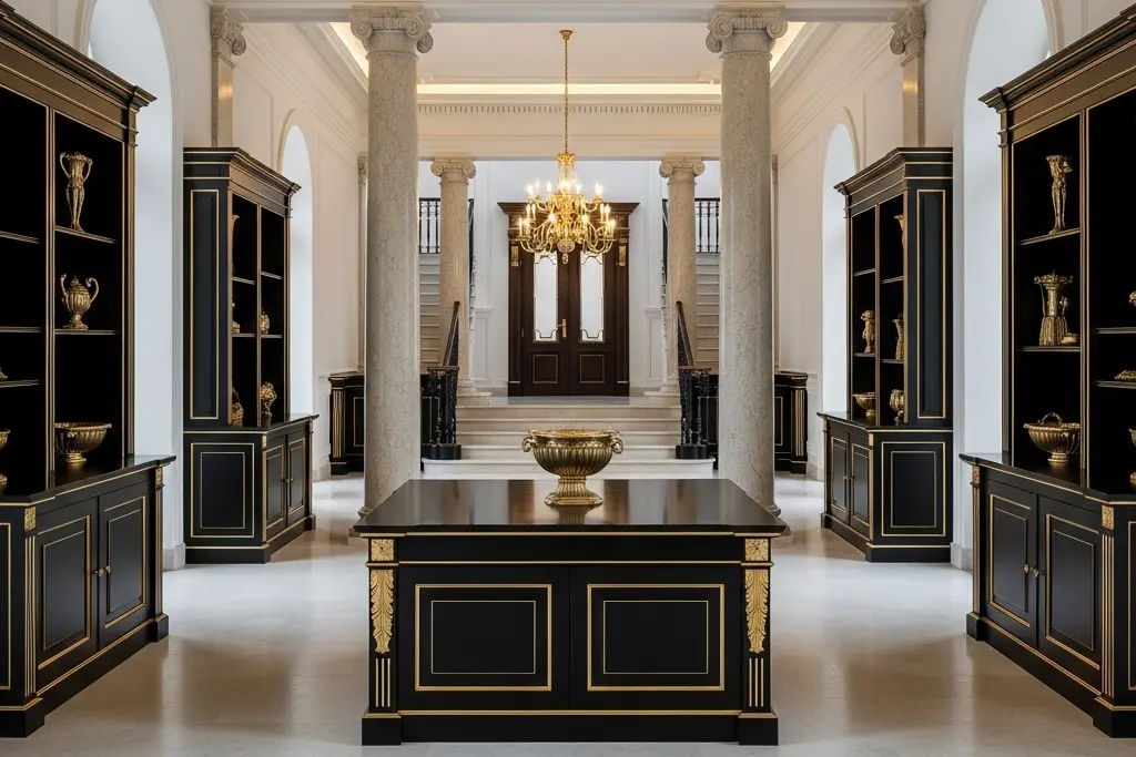 Neoclassical cabinet system