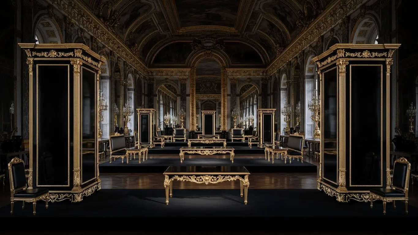 Bespoke luxury furniture in a European royal palace interior