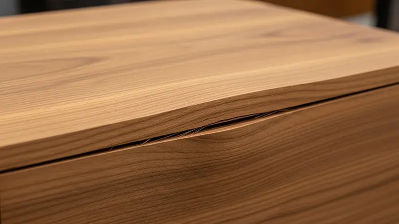 Wood moisture content miscalibration causing panel warping in bespoke furniture