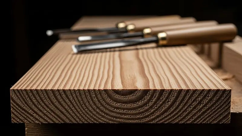 Radial-cut quarter-sawn lumber used for deep hand-carved furniture relief